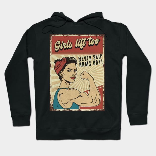 Girls lift too Hoodie by SashaShuba